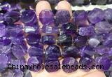 NGBS323 15 inches 14*16mm nuggets amethyst gemstone beads wholesale