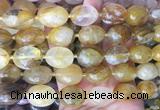 NGBS347 15 inches 13*18mm - 18*25mm nuggets yellow gum flower crystal beads wholesale