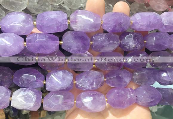 NGBS353 15 inches 13*18mm - 18*25mm nuggets lavender amethyst beads wholesale