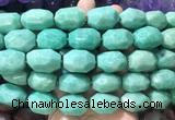NGBS357 15 inches 13*18mm - 15*20mm faceted nuggets amazonite beads wholesale