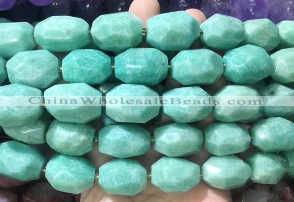 NGBS357 15 inches 13*18mm - 15*20mm faceted nuggets amazonite beads wholesale