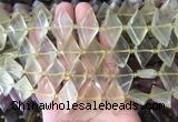NGBS92 15 inches 13*22mm - 15*25mm faceted marquise lemon quartz beads
