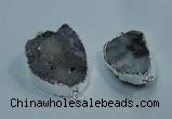 NGC06 20*30mm - 25*35mm freeform druzy agate connectors