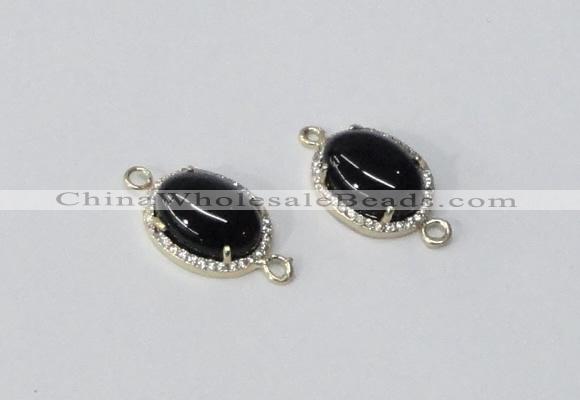 NGC1025 10*14mm oval agate gemstone connectors wholesale