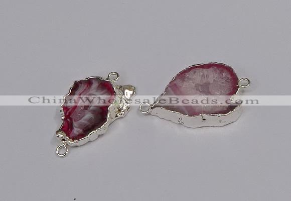 NGC1088 18*25mm - 25*35mm freeform druzy agate gemstone connectors