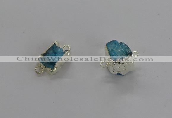 NGC1245 10*12mm - 14*15mm freefrom druzy agate connectors wholesale