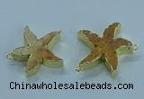 NGC1445 28mm - 30mm starfish fossil coral connectors wholesale