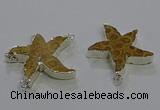 NGC1456 28mm - 30mm starfish fossil coral connectors wholesale