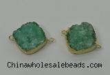 NGC1598 20mm - 22mm diamond druzy quartz connectors wholesale