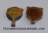 NGC1701 40*55mm - 45*60mm Fox-head agate gemstone connectors