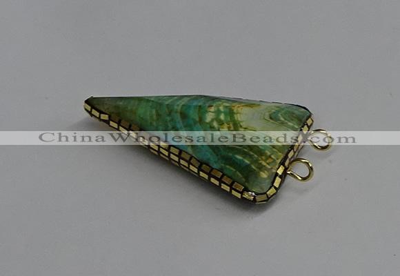 NGC1836 30*35mm - 30*40mm triangle agate connectors wholesale