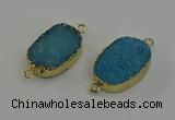 NGC5272 20*25mm - 20*30mm freeform druzy agate connectors