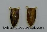 NGC5412 16*35mm - 18*40mm arrowhead yellow tiger eye connectors