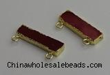 NGC5687 8*32mm - 10*35mm rectangle mookaite gemstone connectors