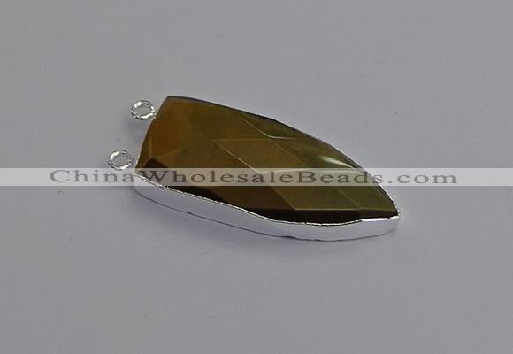 NGC5728 15*35mm - 16*45mm arrowhead yellow tiger eye connectors