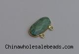 NGC5818 13*25mm faceted oval amazonite connectors wholesale