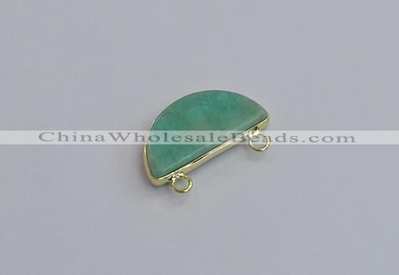 NGC5908 13*26mm moon amazonite gemstone connectors wholesale