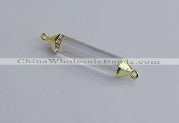 NGC5941 8*40mm tube white crystal connectors wholesale