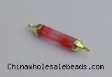 NGC5946 8*40mm tube cherry quartz connectors wholesale