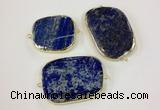 NGC628 30*40mm - 35*45mm freeform lapis lazuli connectors wholesale