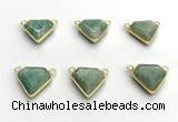 NGC7077 14mm faceted amazonite connectors