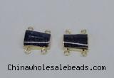 NGC728 13*18mm trapezoid lapis lazuli connectors wholesale