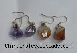 NGE10 13*18mm - 15*20mm nuggets amethyst & citrine earrings wholesale