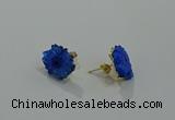 NGE144 12*14mm - 15*18mm freeform druzy agate gemstone earrings