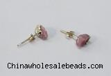 NGE149 4*6mm - 5*8mm freeform tourmaline gemstone earrings