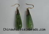 NGE16 10*40mm teardrop agate gemstone earrings wholesale