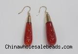 NGE19 10*40mm teardrop agate gemstone earrings wholesale