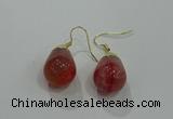 NGE236 15*20mm teardrop agate gemstone earrings wholesale