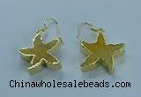 NGE390 20mm - 22mm starfish druzy agate earrings wholesale