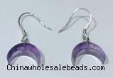 NGE432 10*14mm moon-shaped amethyst earrings wholesale