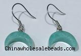 NGE433 10*14mm moon-shaped amazonite earrings wholesale