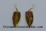 NGE5064 12*35mm - 15*40mm arrowhead yellow tiger eye pendants