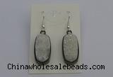 NGE5140 10*22mm - 12*25mm freeform plated druzy quartz earrings