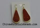 NGE5172 15*28mm - 15*30mm flat teardrop mookaite earrings