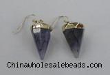 NGE63 14*20mm - 15*22mm cone agate gemstone earrings wholesale