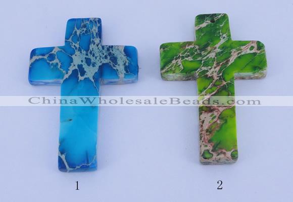 NGP05 5PCS 40*60mm cross dyed imperial jasper pendants wholesale