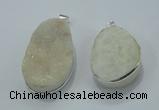 NGP1000 25*35mm - 35*45mm freeform druzy agate beads pendant