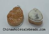 NGP1001 25*35mm - 35*45mm freeform druzy agate beads pendant