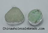 NGP1006 25*35mm - 35*45mm freeform druzy agate beads pendant