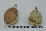 NGP1025 25*35mm - 35*45mm freeform druzy agate beads pendant