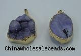 NGP1029 25*35mm - 35*45mm freeform druzy agate beads pendant