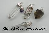 NGP1094 18*40mm - 15*55mm faceted nuggets mixed quartz pendants