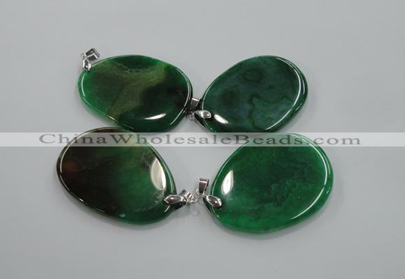 NGP1229 35*50mm - 45*55mm freeform agate pendants with brass setting