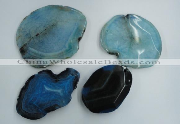 NGP1273 45*55mm - 70*90mm freeform agate gemstone pendants wholesale