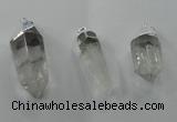 NGP1350 10*35mm - 15*60mm faceted nuggets white crystal pendants