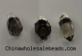 NGP1354 15*35mm - 20*40mm faceted nuggets smoky quartz pendants